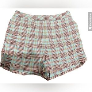 Anthropology MAEVE line plaid shorts.